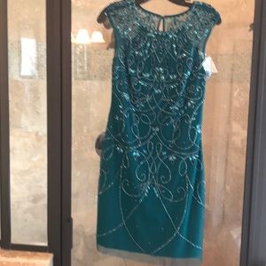 Aidan Mattox cocktail dress with beading .